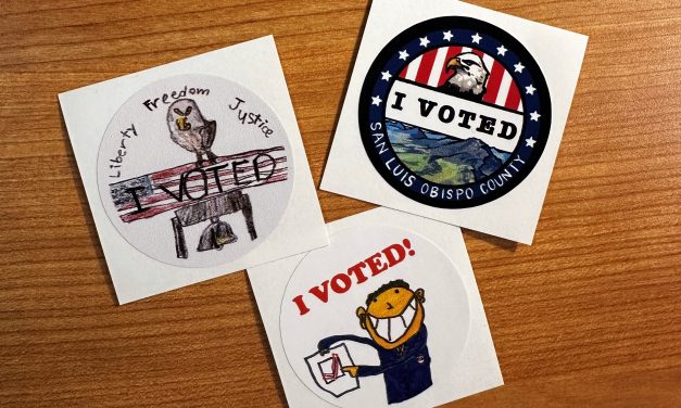 SLO County unveils new ‘I Voted’ sticker designs by local students